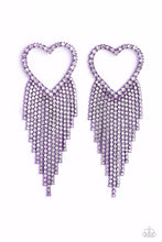 Load image into Gallery viewer, Sumptuous Sweethearts - Purple Post Earring