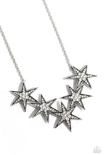 Load image into Gallery viewer, Rockstar Ready - White (Rhinestone Star) Necklace