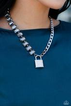 Load image into Gallery viewer, LOCK and Roll - Silver (Smoky Gem) Necklace