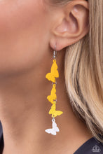 Load image into Gallery viewer, Haphazard Headliner - Yellow (Butterfly) Earrings