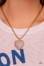 Load image into Gallery viewer, Sequined Sweetheart - Gold (Heart) Necklace