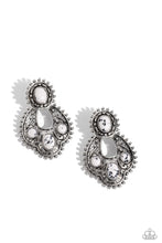 Load image into Gallery viewer, Handcrafted Horseshoe - White (Marbled Stone) Post Earring