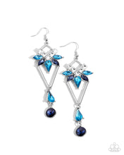 Load image into Gallery viewer, Shoulder-Dusting Shimmer - Blue Earring