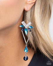 Load image into Gallery viewer, Shoulder-Dusting Shimmer - Blue Earring