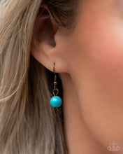 Load image into Gallery viewer, Chill Country - Brass (Brown and Turquoise Stone) Necklace