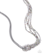 Load image into Gallery viewer, Mismatched Mirage - Silver (UV Shimmery Bead) Necklace