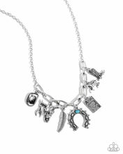 Load image into Gallery viewer, Saloon Girl - Blue (Turquoise) Charm Necklace (LOP-1224)