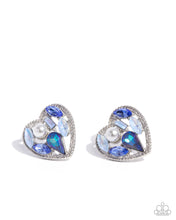 Load image into Gallery viewer, Enamored Effect - Blue (Heart) Post Earring