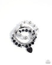 Load image into Gallery viewer, Three HEART Harmony - Black Bracelet