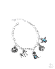 Load image into Gallery viewer, Complete Look - Blue (Turquoise) Set: Cowboy Coincidence - Blue Necklace and Cowboy Chance - Blue Bracelet (BB-BL-HS)
