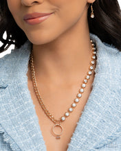 Load image into Gallery viewer, Complete Look - Gold Set: Blazing Beacon - Gold Necklace and Blazing Benefit - Gold Bracelet (BB-GD-HZ)