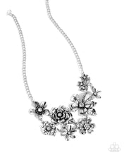 Load image into Gallery viewer, Complete Look - White Floral Set: Floral Fate - White Necklace and Floral Fluke - White Bracelet (BB-WT-HQ)