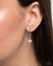 Load image into Gallery viewer, Gentle Grace - White Pearl Silver Flower Hoop Earrings