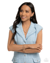 Load image into Gallery viewer, Complete Look - Gold Set: Blazing Beacon - Gold Necklace and Blazing Benefit - Gold Bracelet (BB-GD-HZ)