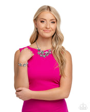 Load image into Gallery viewer, Complete Look - White Floral Set: Floral Fate - White Necklace and Floral Fluke - White Bracelet (BB-WT-HQ)