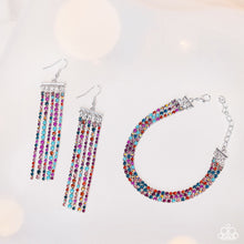 Load image into Gallery viewer, Complete Look - Multi Set: Fitting Fervor - Multi Bracelet and Flashy Fittings - Multi Earring (BB-MT-IJ)