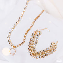 Load image into Gallery viewer, Complete Look - Gold Set: Blazing Beacon - Gold Necklace and Blazing Benefit - Gold Bracelet (BB-GD-HZ)