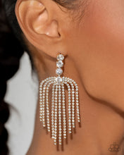 Load image into Gallery viewer, Tapered Twilight - Gold (White Gem) Earring (LOP-1224)