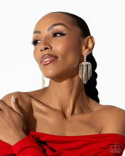 Load image into Gallery viewer, Tapered Twilight - Gold (White Gem) Earring (LOP-1224)