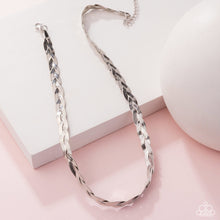 Load image into Gallery viewer, Bewildering Braid - Silver Necklace (LOP-0425)
