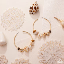 Load image into Gallery viewer, Seashell Sonnet - Gold Hoop Earring (LOP-0625)