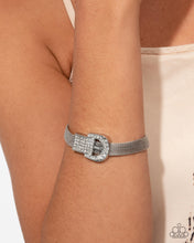 Load image into Gallery viewer, Boldly Buckled - White (Rhinestone Belt Loop) Bracelet (LOP-0625)