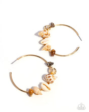 Load image into Gallery viewer, Seashell Sonnet - Gold Hoop Earring (LOP-0625)