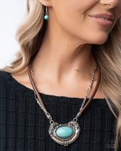 Load image into Gallery viewer, Grounded Gesture - Blue (Turquoise) Necklace