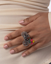 Load image into Gallery viewer, Small Town Vibe - Multi (Antiqued Silver Bike) Ring