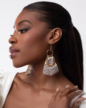 Load image into Gallery viewer, Picnic Pizzazz - Brown (Plaid Pattern) Earring