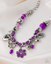 Load image into Gallery viewer, Charmed, I Am Sure - (Purple Inspirational) Necklace