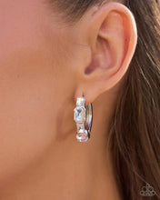Load image into Gallery viewer, Operatic Overture - White Rhinestone Hinge Hoop Earrings