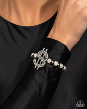 Load image into Gallery viewer, Wealthy Whimsy - White Rhinestone $ Bracelet (LOP-0726)