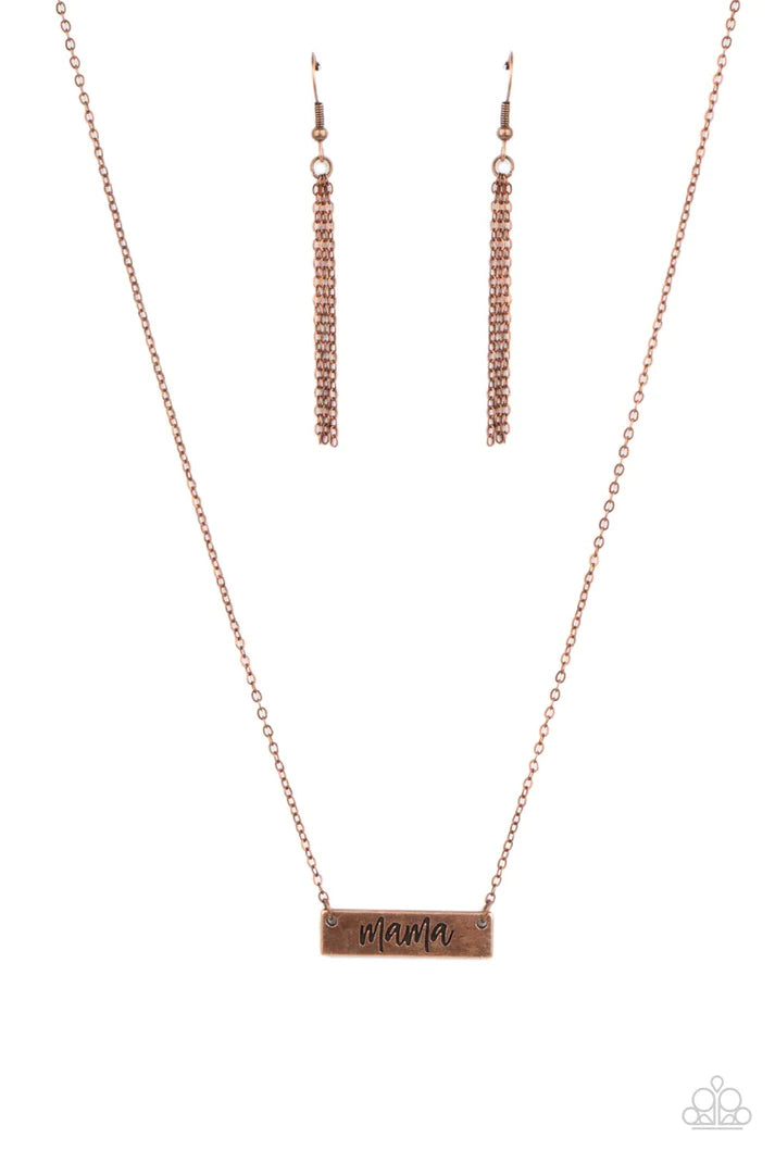 Blessed Mama - Copper Necklace