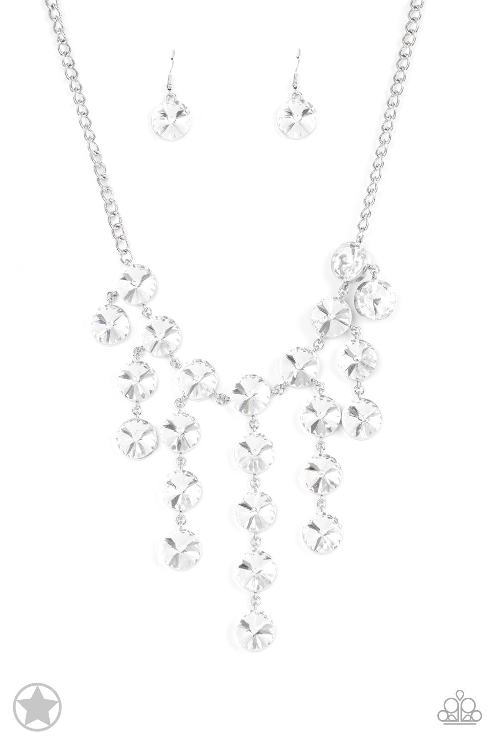 Spotlight Stunner - White (Rhinestone) Necklace