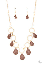 Load image into Gallery viewer, Golden Glimmer - Brown Necklace