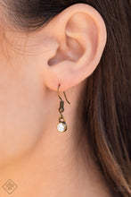 Load image into Gallery viewer, Major Moxie - Brass (White Rhinestone) Necklace (MM-0522)