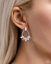 Load image into Gallery viewer, Experience Elegance - White (Rhinestone) Post Earring