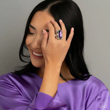 Load image into Gallery viewer, Radiant Rhinestones - Purple (Gem) Ring