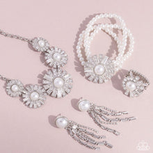 Load image into Gallery viewer, Gifted Gatsby - White (Rhinestone and Pearl) Bracelet (FFA-1023)