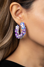 Load image into Gallery viewer, Fairy Fantasia - Purple Hoop Earring