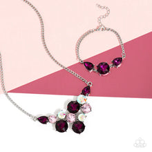 Load image into Gallery viewer, Complete Look - Pink Set: Round Royalty - Pink Necklace and Twinkling Trio - Pink Bracelet (BB-PK-LJ)