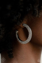 Load image into Gallery viewer, Dazzling Dynamo - Black Hoop Earring