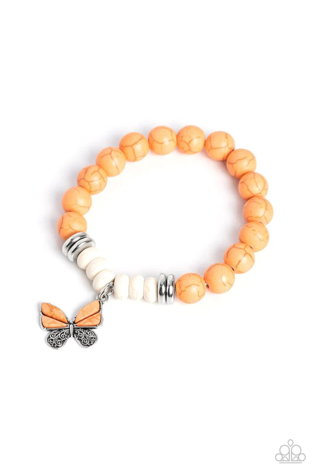 Bold Butterfly - Orange Bracelet