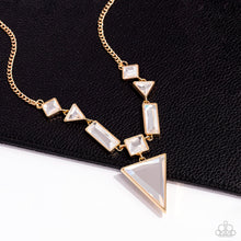 Load image into Gallery viewer, Fetchingly Fierce - Gold (White Gems) Necklace (LOP-0723)