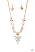 Load image into Gallery viewer, Fetchingly Fierce - Gold (White Gems) Necklace (LOP-0723)