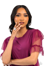 Load image into Gallery viewer, Fan Dance Dazzle - White (Rhinestone) Ring (LOP-0823)