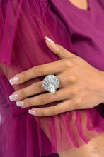 Load image into Gallery viewer, Fan Dance Dazzle - White (Rhinestone) Ring (LOP-0823)