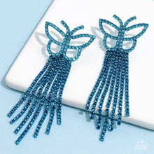 Load image into Gallery viewer, Billowing Butterflies - Blue (Butterfly) Post Earring (LOP-0723)
