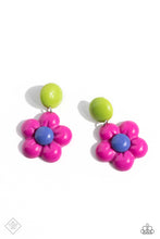 Load image into Gallery viewer, Poppin' Posies - Pink Post Earring (GM-1123)